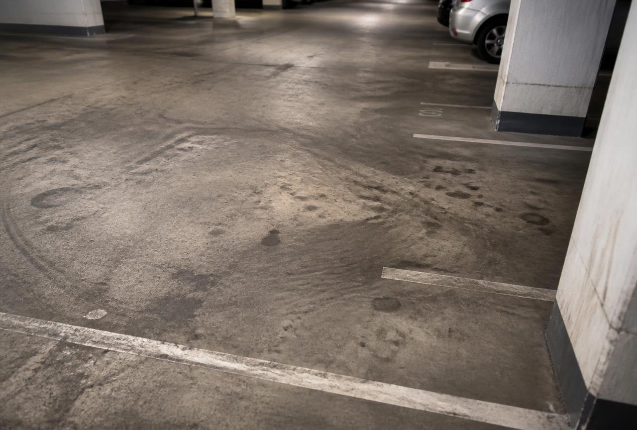 Tiefgaragenreinigung – vorher